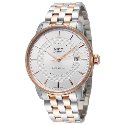 Mido Baroncelli 39mm Silver Dial M0374072203101